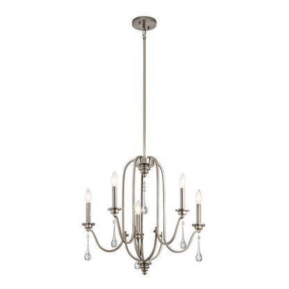 Kichler Karlee 5-Light Classic Pewter Candle Chandelier