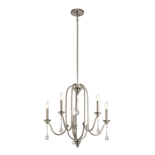 Kichler Karlee 5-Light Classic Pewter Candle Chandelier