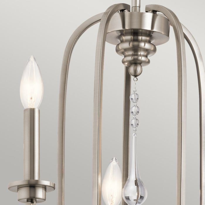 Kichler Karlee 5-Light Classic Pewter Candle Chandelier