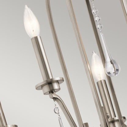 Kichler Karlee 5-Light Classic Pewter Candle Chandelier