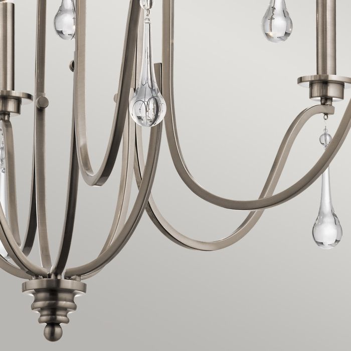 Kichler Karlee 9-Light Classic Pewter Candle Chandelier