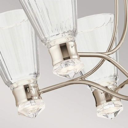 Kichler Kayva 13-Light Polished Nickel LED Glass Chandelier