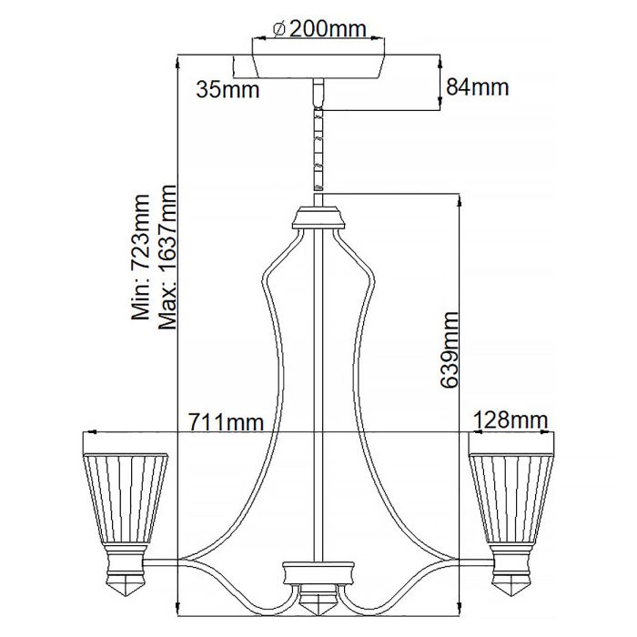Kichler Kayva 13-Light Polished Nickel LED Glass Chandelier