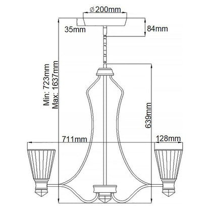 Kichler Kayva 13-Light Polished Nickel LED Glass Chandelier
