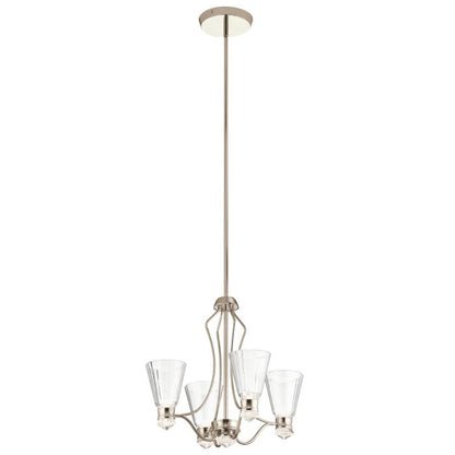 Kichler Kayva 9-Light Polished Nickel LED Glass Chandelier