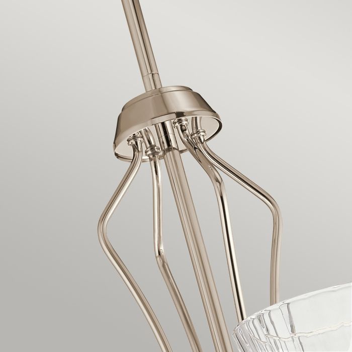 Kichler Kayva 9-Light Polished Nickel LED Glass Chandelier