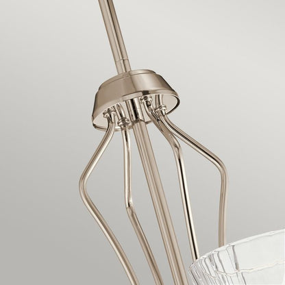 Kichler Kayva 9-Light Polished Nickel LED Glass Chandelier