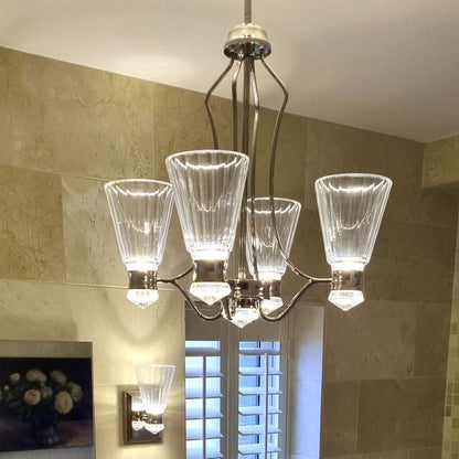 Kichler Kayva 9-Light Polished Nickel LED Glass Chandelier