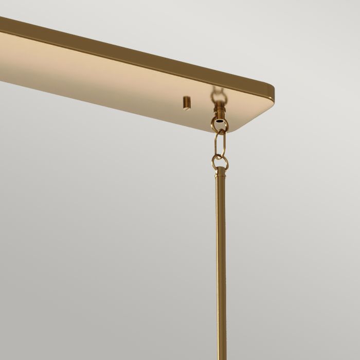 Kichler Kimrose 10-Light Brushed Natural Brass Linear Island Chandelier