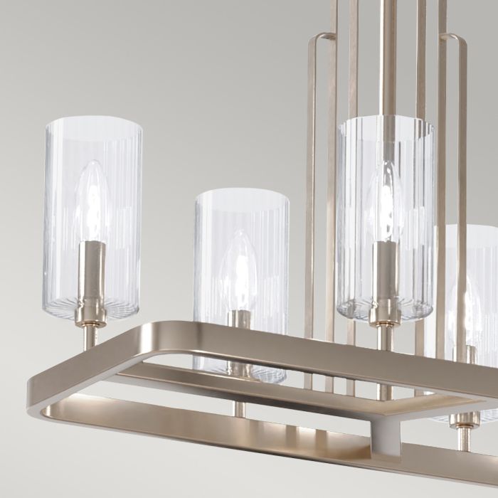 Kichler Kimrose 10-Light Polished Nickel Linear Island Chandelier