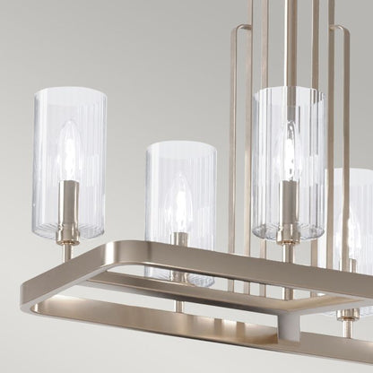 Kichler Kimrose 10-Light Polished Nickel Linear Island Chandelier