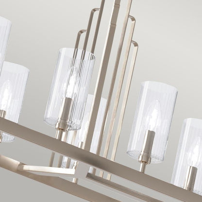 Kichler Kimrose 10-Light Polished Nickel Linear Island Chandelier