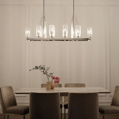 Kichler Kimrose 10-Light Polished Nickel Linear Island Chandelier