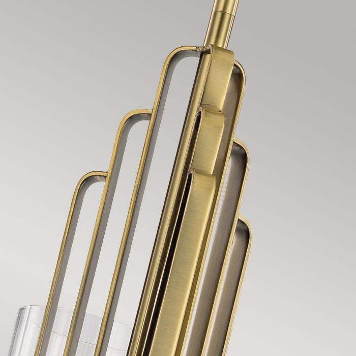 Kichler Kimrose 3-Light Brushed Natural Brass Glass Chandelier