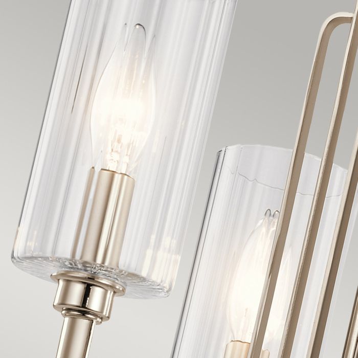 Kichler Kimrose 3-Light Polished Nickel Glass Chandelier