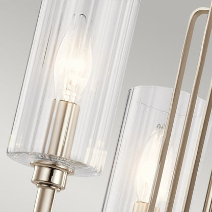 Kichler Kimrose 3-Light Polished Nickel Glass Chandelier
