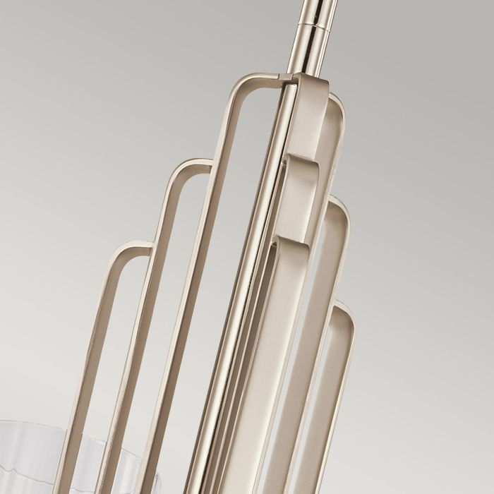 Kichler Kimrose 3-Light Polished Nickel Glass Chandelier