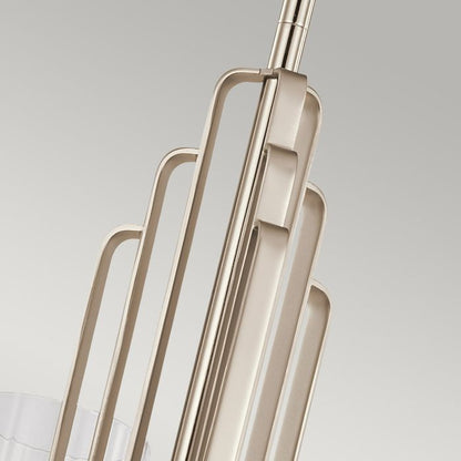 Kichler Kimrose 3-Light Polished Nickel Glass Chandelier