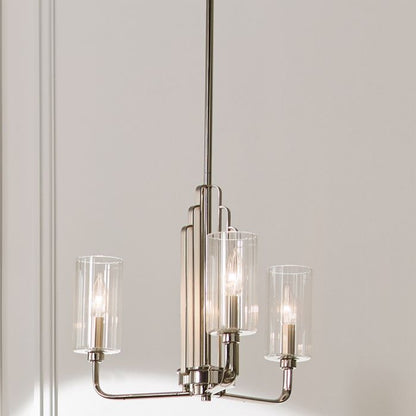 Kichler Kimrose 3-Light Polished Nickel Glass Chandelier