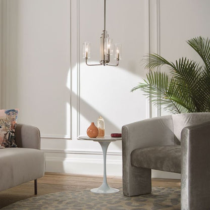 Kichler Kimrose 3-Light Polished Nickel Glass Chandelier