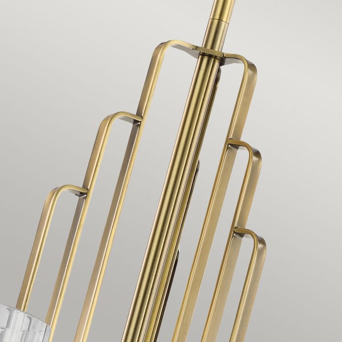 Kichler Kimrose 6-Light Brushed Natural Brass Glass Chandelier