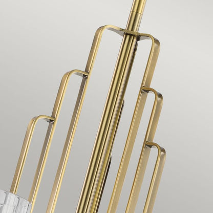 Kichler Kimrose 6-Light Brushed Natural Brass Glass Chandelier