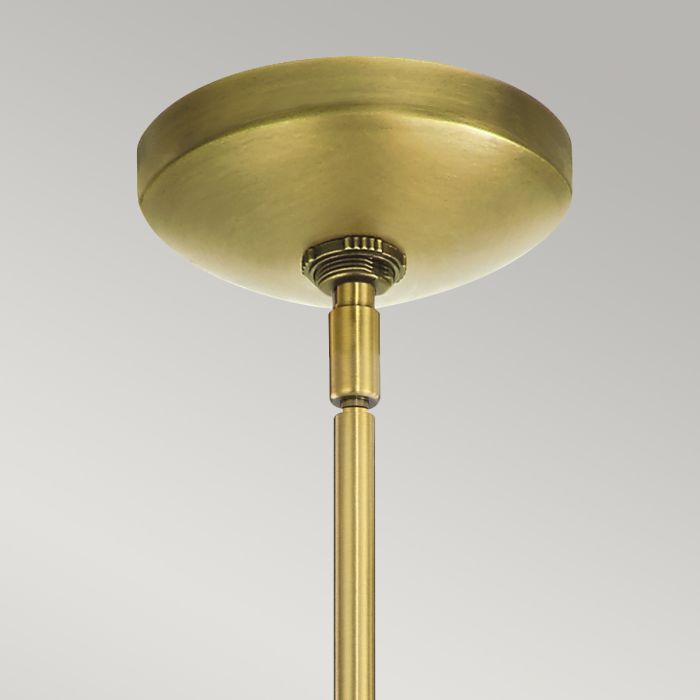 Kichler Kimrose 6-Light Brushed Natural Brass Glass Chandelier