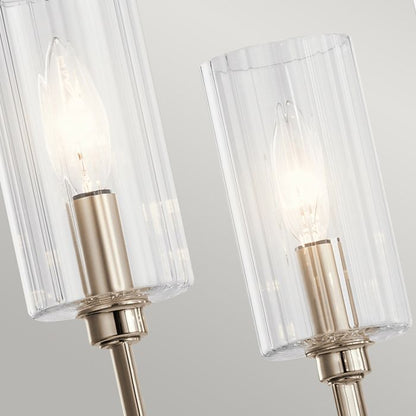 Kichler Kimrose 6-Light Polished Nickel Glass Chandelier