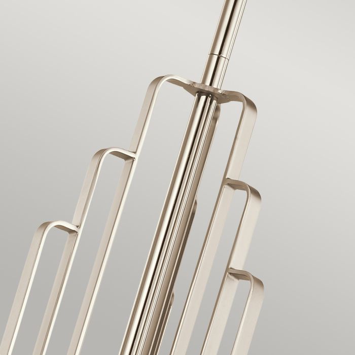 Kichler Kimrose 6-Light Polished Nickel Glass Chandelier