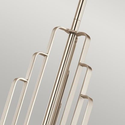 Kichler Kimrose 6-Light Polished Nickel Glass Chandelier