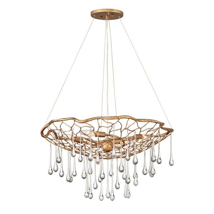 Lisa McDennon by Hinkley Laguna 4-Light Burnished Gold Modern Chandelier