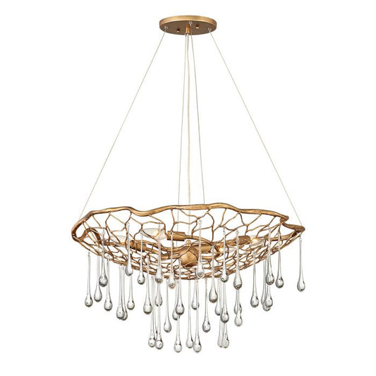 Lisa McDennon by Hinkley Laguna 4-Light Burnished Gold Modern Chandelier