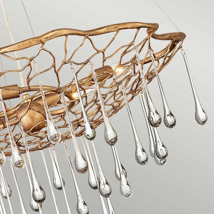 Lisa McDennon by Hinkley Laguna 4-Light Burnished Gold Modern Chandelier