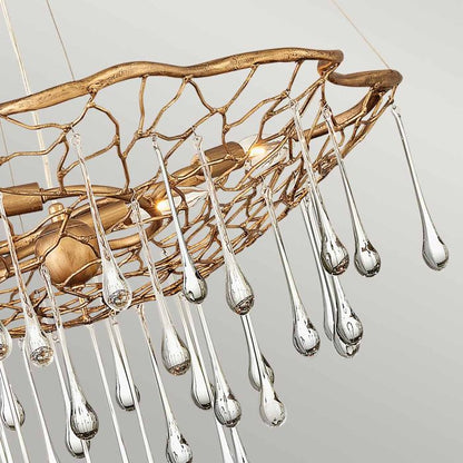 Lisa McDennon by Hinkley Laguna 4-Light Burnished Gold Modern Chandelier
