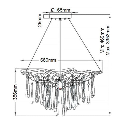 Lisa McDennon by Hinkley Laguna 4-Light Burnished Gold Modern Chandelier