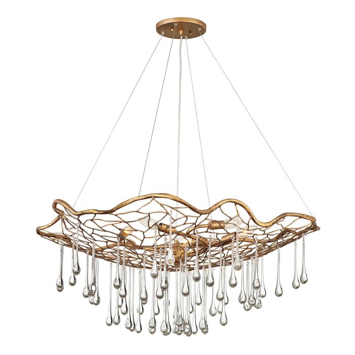 Lisa McDennon by Hinkley Laguna 6-Light Burnished Gold Modern Chandelier