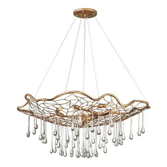 Lisa McDennon by Hinkley Laguna 6-Light Burnished Gold Modern Chandelier