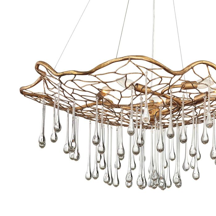 Lisa McDennon by Hinkley Laguna 6-Light Burnished Gold Modern Chandelier