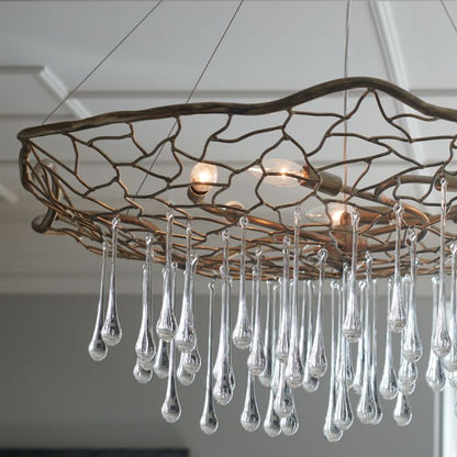 Lisa McDennon by Hinkley Laguna 6-Light Burnished Gold Modern Chandelier