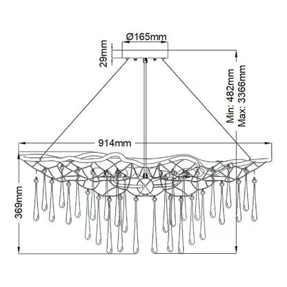 Lisa McDennon by Hinkley Laguna 6-Light Burnished Gold Modern Chandelier