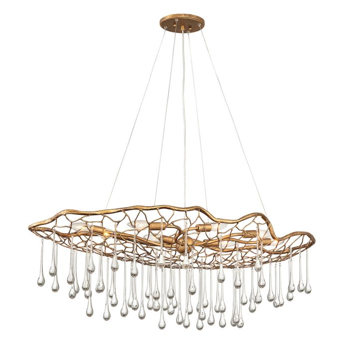 Lisa McDennon by Hinkley Laguna 8-Light Burnished Gold Modern Chandelier