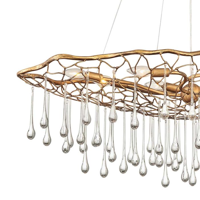 Lisa McDennon by Hinkley Laguna 8-Light Burnished Gold Modern Chandelier