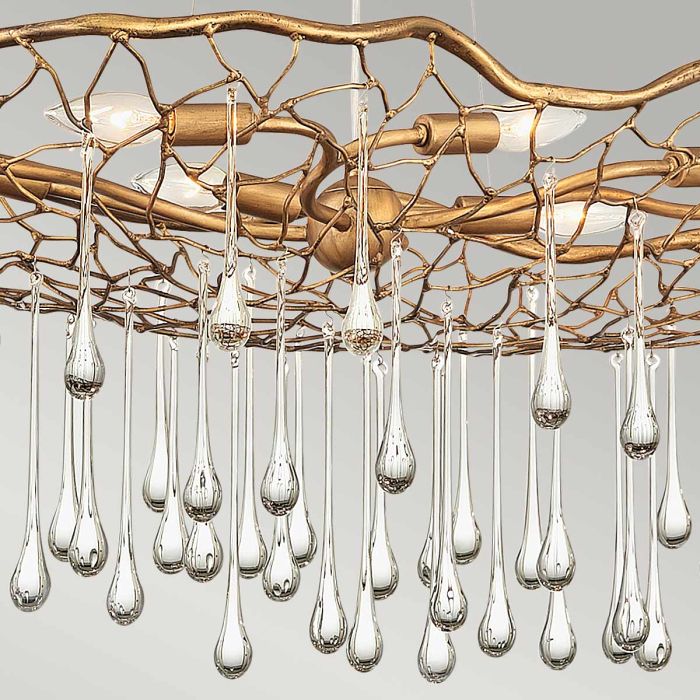 Lisa McDennon by Hinkley Laguna 8-Light Burnished Gold Modern Chandelier