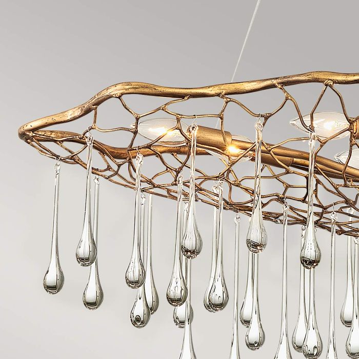 Lisa McDennon by Hinkley Laguna 8-Light Burnished Gold Modern Chandelier