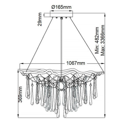 Lisa McDennon by Hinkley Laguna 8-Light Burnished Gold Modern Chandelier