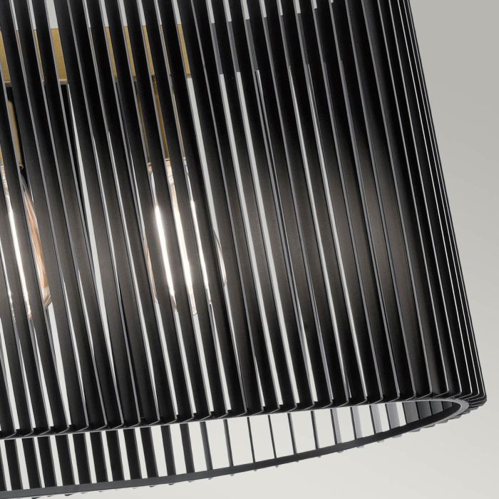 Kichler Linara 5-Light Linear Island Chandelier - Black & Natural Brass