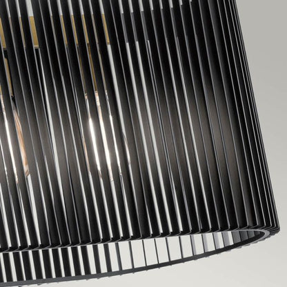 Kichler Linara 5-Light Linear Island Chandelier - Black & Natural Brass