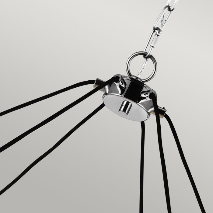 Generation Lighting (Feiss) Loras 6-Light Chrome Seeded Glass Wagon Wheel Chandelier