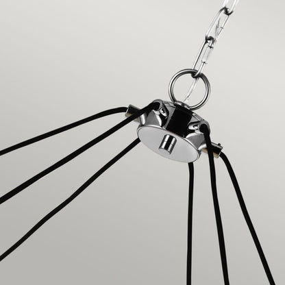 Generation Lighting (Feiss) Loras 6-Light Chrome Seeded Glass Wagon Wheel Chandelier