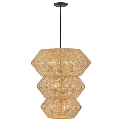 Hinkley Luca 10-Light Black/Camel Multi-Tier Modern Chandelier